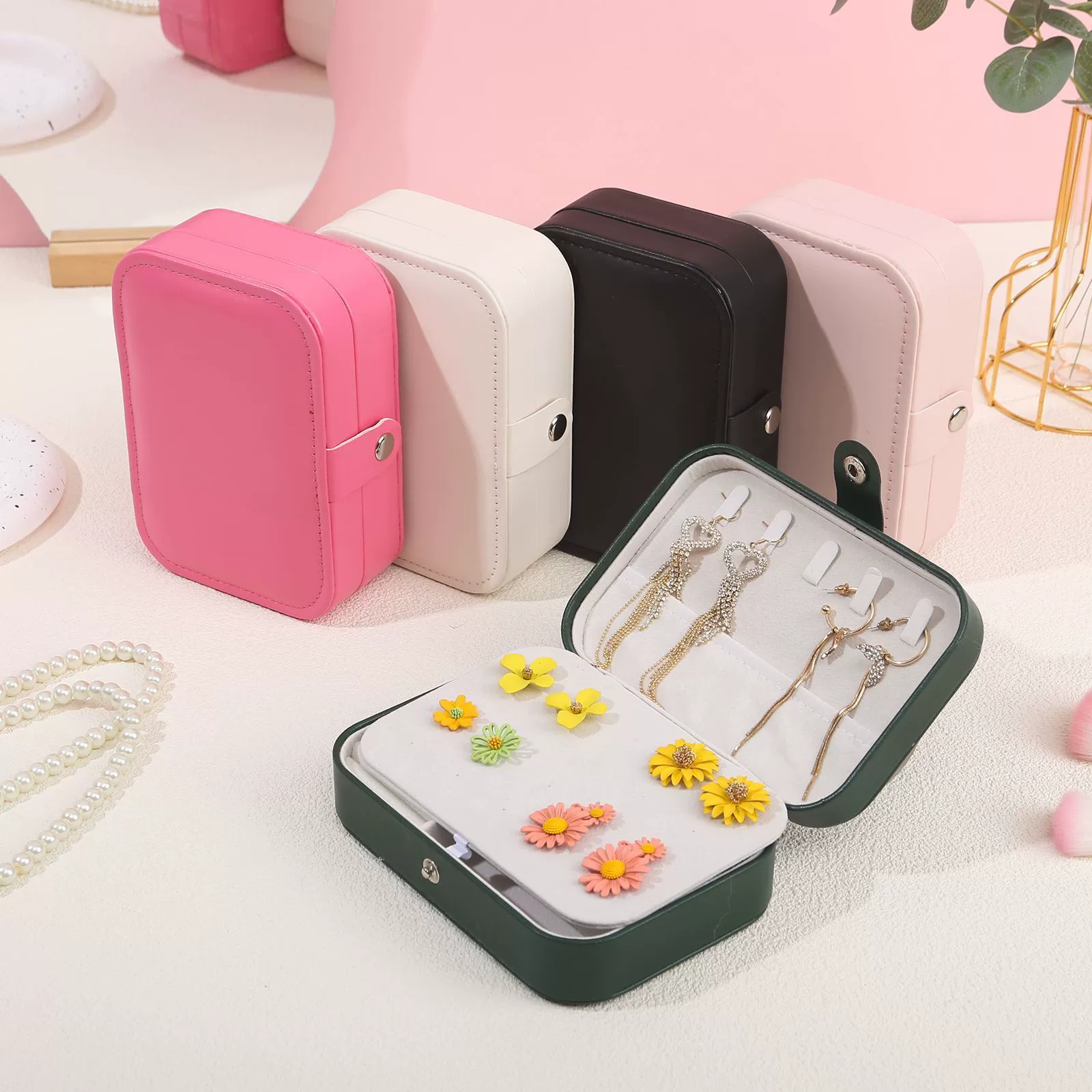 Travel Earring Ring Necklace Storage Box — jewelry box wholesale pick on JewelKeep
