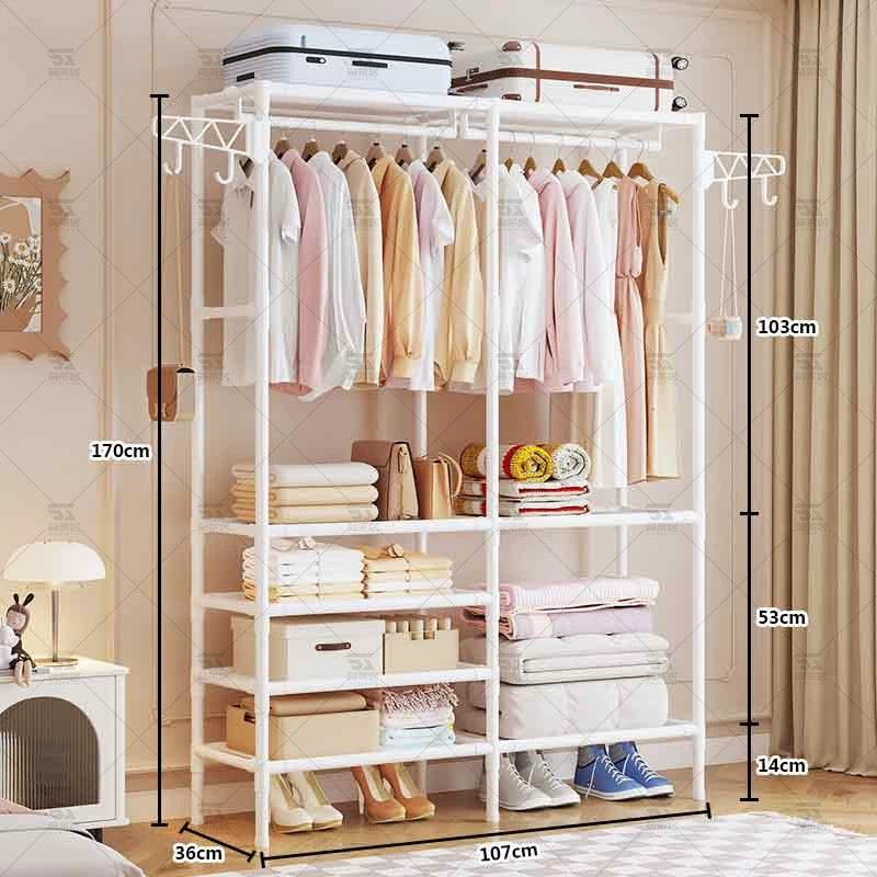 Garment Rack Multi-tier Wardrobe Simple Indoor — jewelry box wholesale pick on JewelKeep