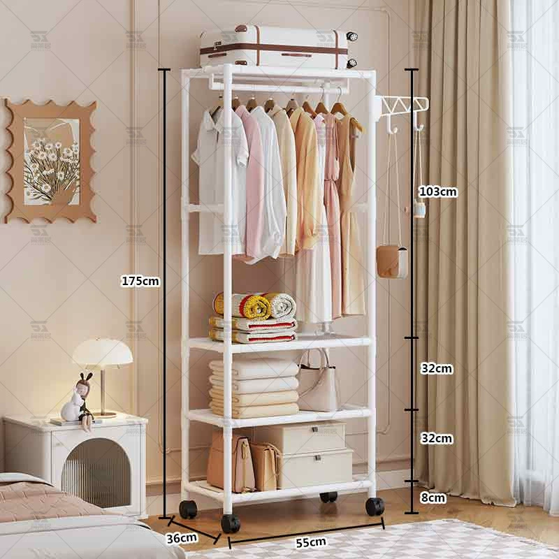 Garment Rack Multi-tier Wardrobe Simple Indoor — jewelry box wholesale pick on JewelKeep