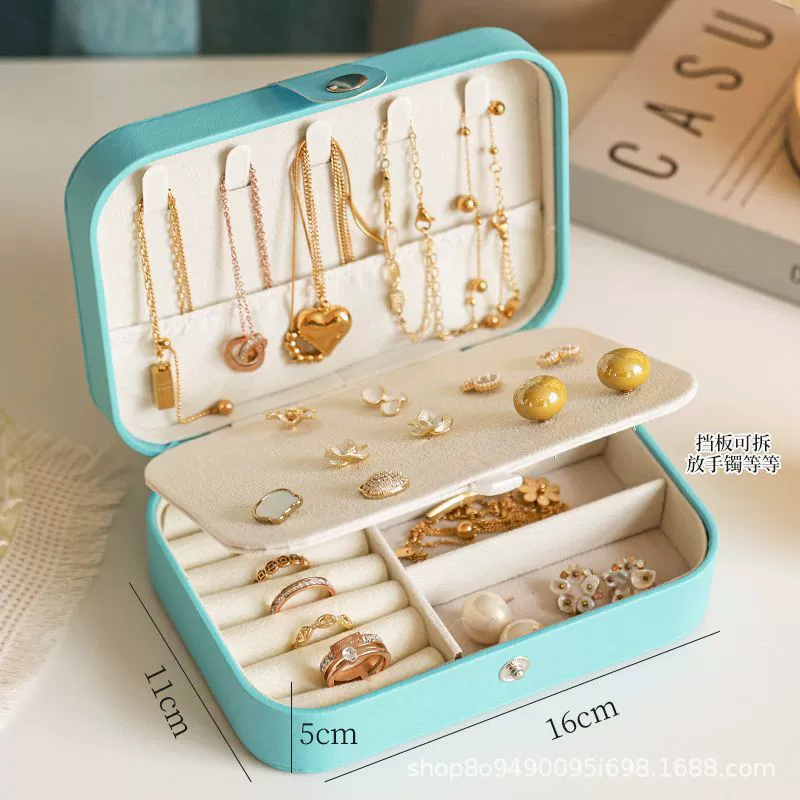 Jewelry Box Travel Ring Necklace PU Leather — jewelry box wholesale pick on JewelKeep
