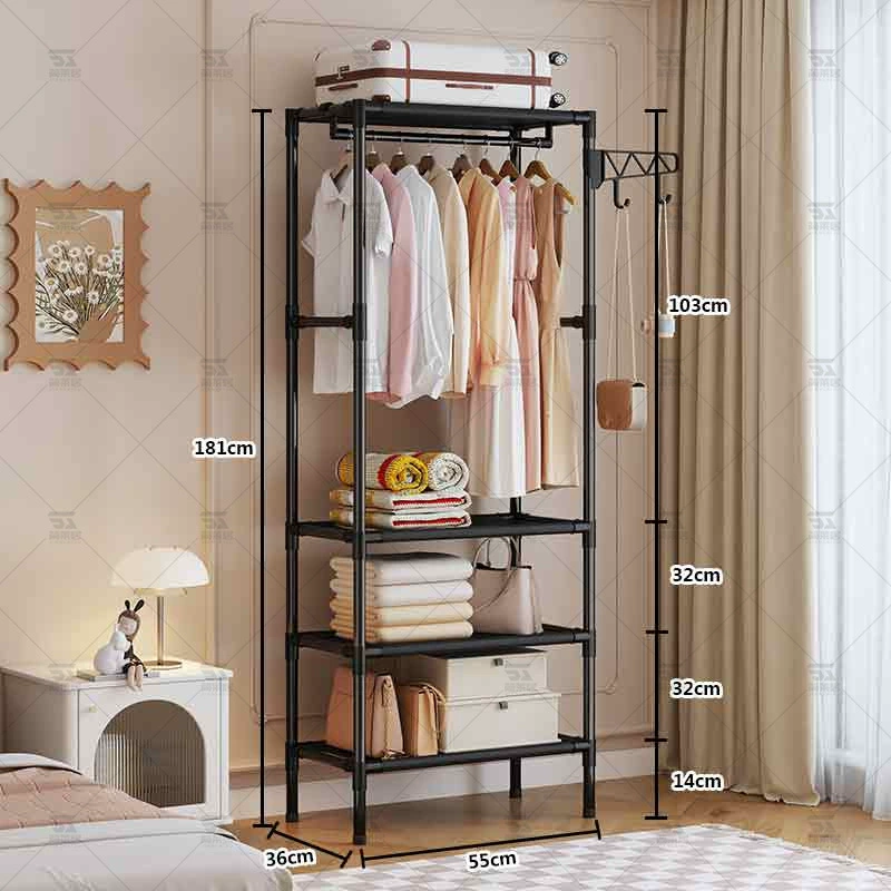 Garment Rack Multi-tier Wardrobe Simple Indoor — jewelry box wholesale pick on JewelKeep