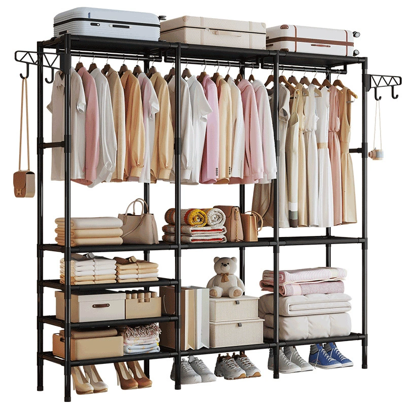 Garment Rack Multi-tier Wardrobe Simple Indoor — jewelry box wholesale pick on JewelKeep
